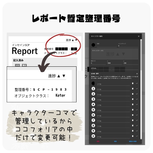 インセインSCP_レポートシート風ルームデータ
