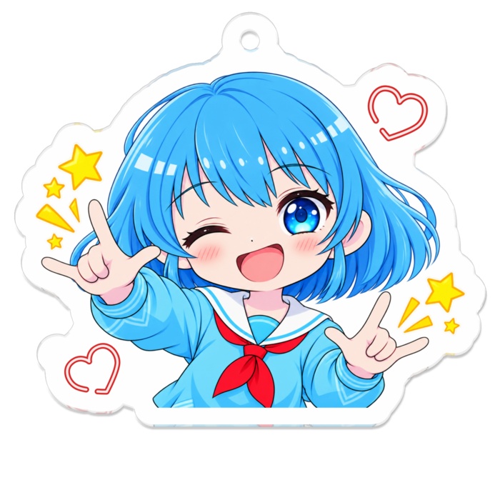 AI知恵袋ちゃん アクリルキーホルダー （キラリン）