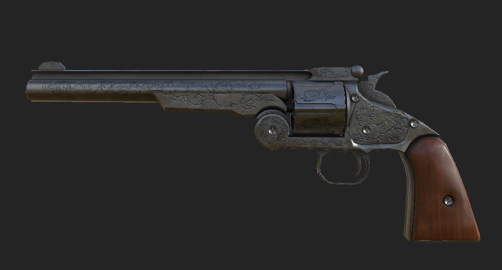 【3Dモデル】Smith & Wesson Model No.3 American THE WYATT EARP .44