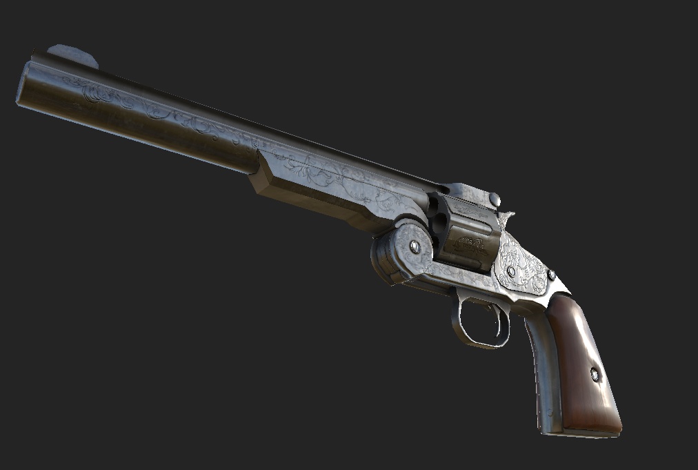 【3Dモデル】Smith & Wesson Model No.3 American THE WYATT EARP .44