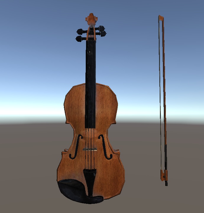 【3Dモデル】ヴァイオリン小物素材ローポリハイポリセット【支援版】