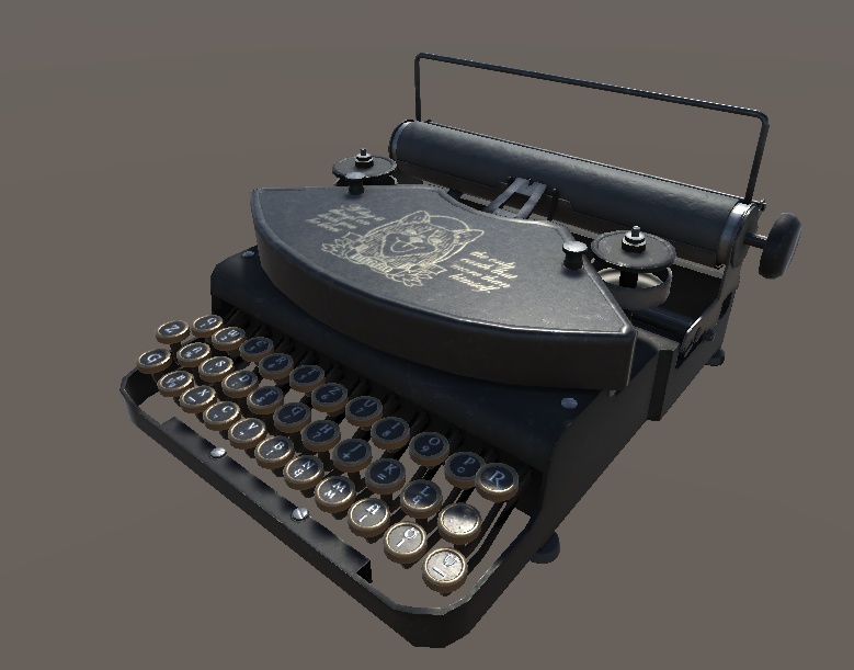 【3Dモデル】犬印のアンティークタイプライター【支援版】