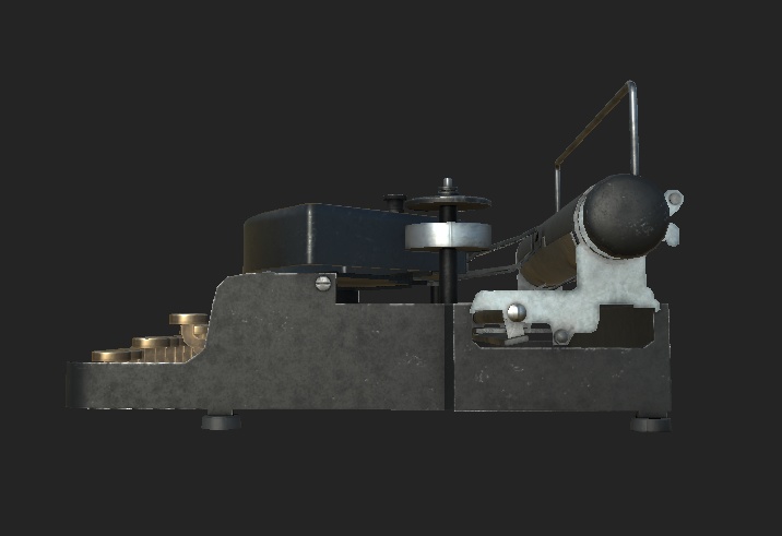 【3Dモデル】犬印のアンティークタイプライター【支援版】