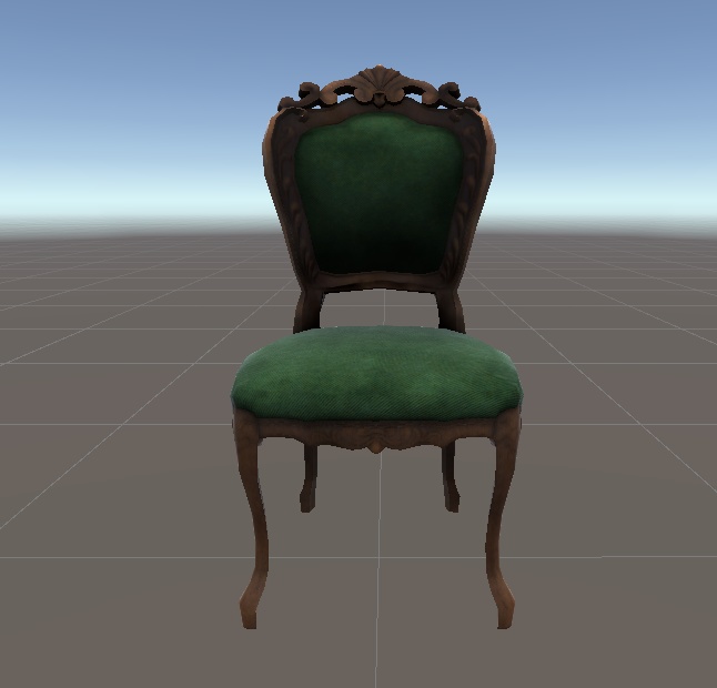 【3Dモデル】アンティーク椅子小物素材ローポリハイポリセット【通常版】