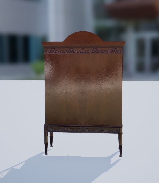 【3Dモデル】アンティークキャビネット 開閉可能