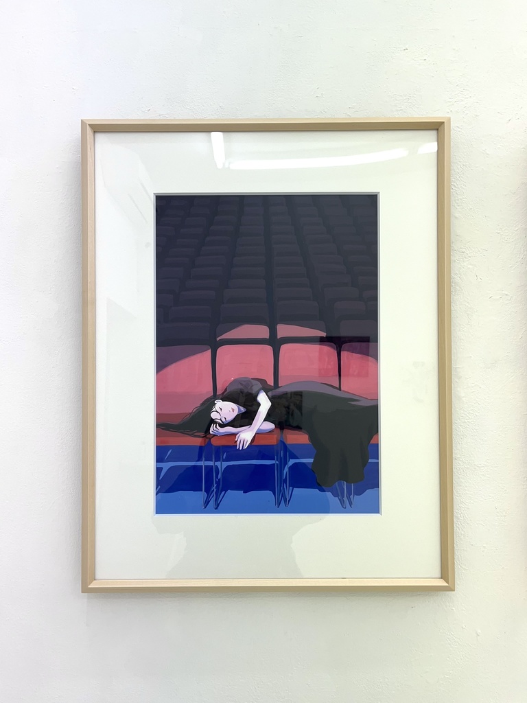 複製原画『目が覚めたら』額付き/サイン入り