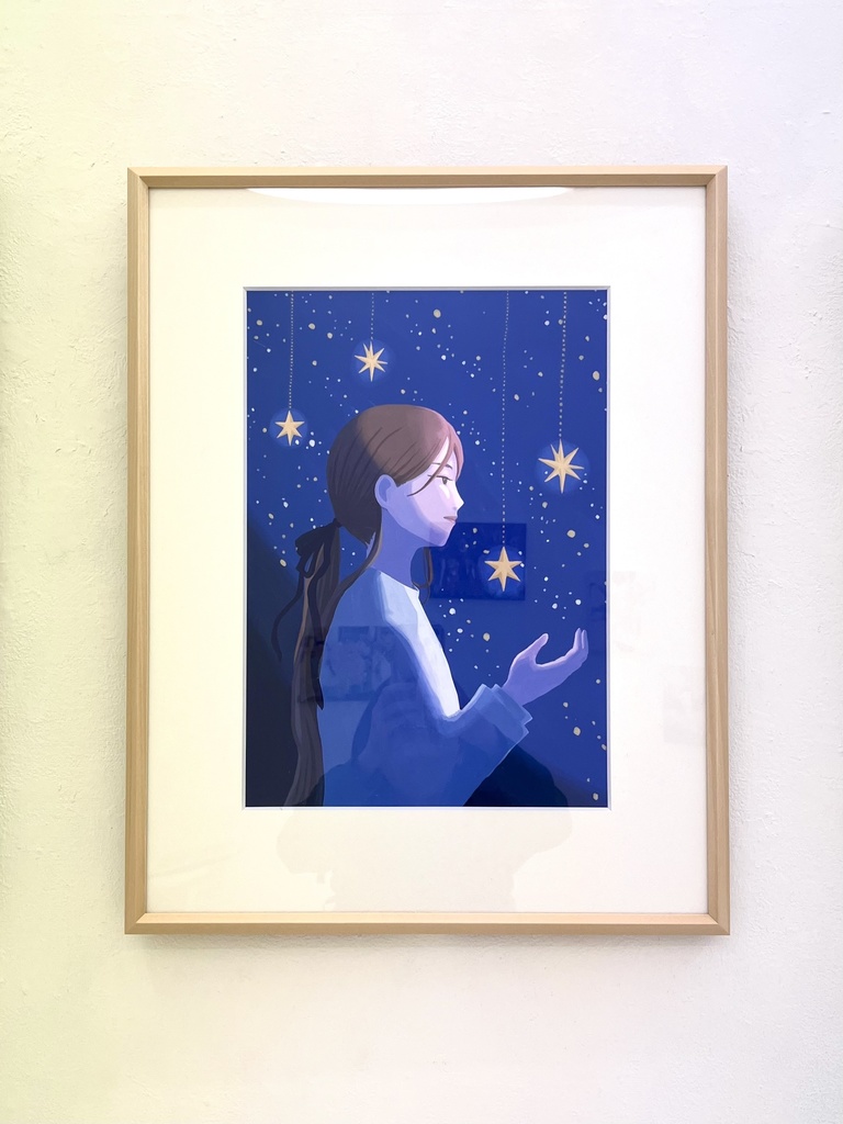 複製原画『あるはずだった幕開き』額付き/サイン入り