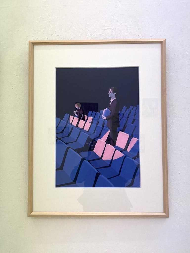 複製原画『合流してくる亡霊たち』額付き/サイン入り