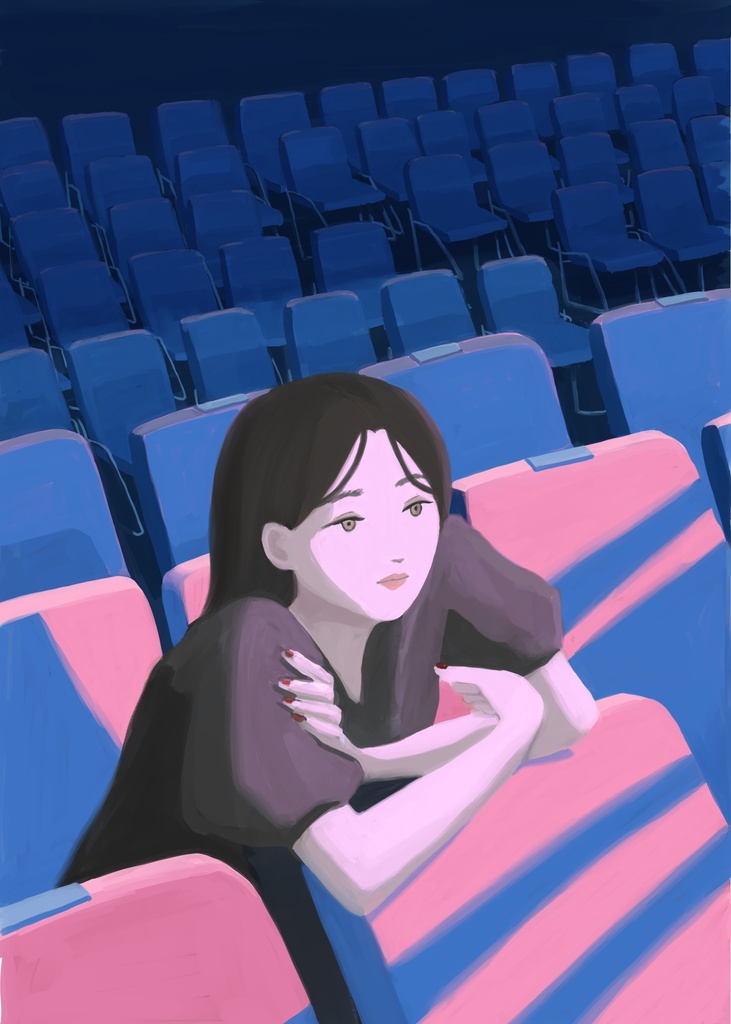 複製原画『天国なら劇場がいい』額付き/サイン入り