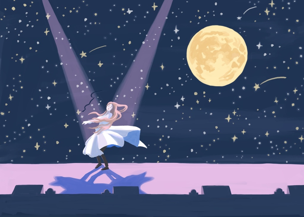 複製原画『小宇宙みたいなあなたを見ている』額付き/サイン入り