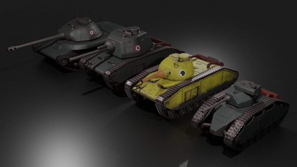 Gシリーズ オリジナル架空戦車３Dモデル
