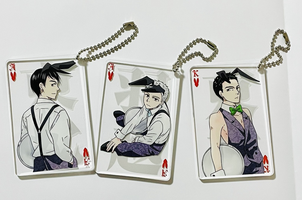 青春鉄道　トランプアクリルキーホルダー　バニー 名鉄名古屋本線 トランプ風ランダムアクキー♡（バニーVr,）5個セット - 高崎
