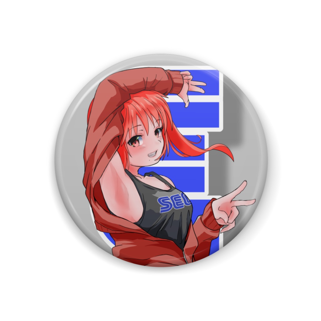 圧倒的缶バッジ「E」