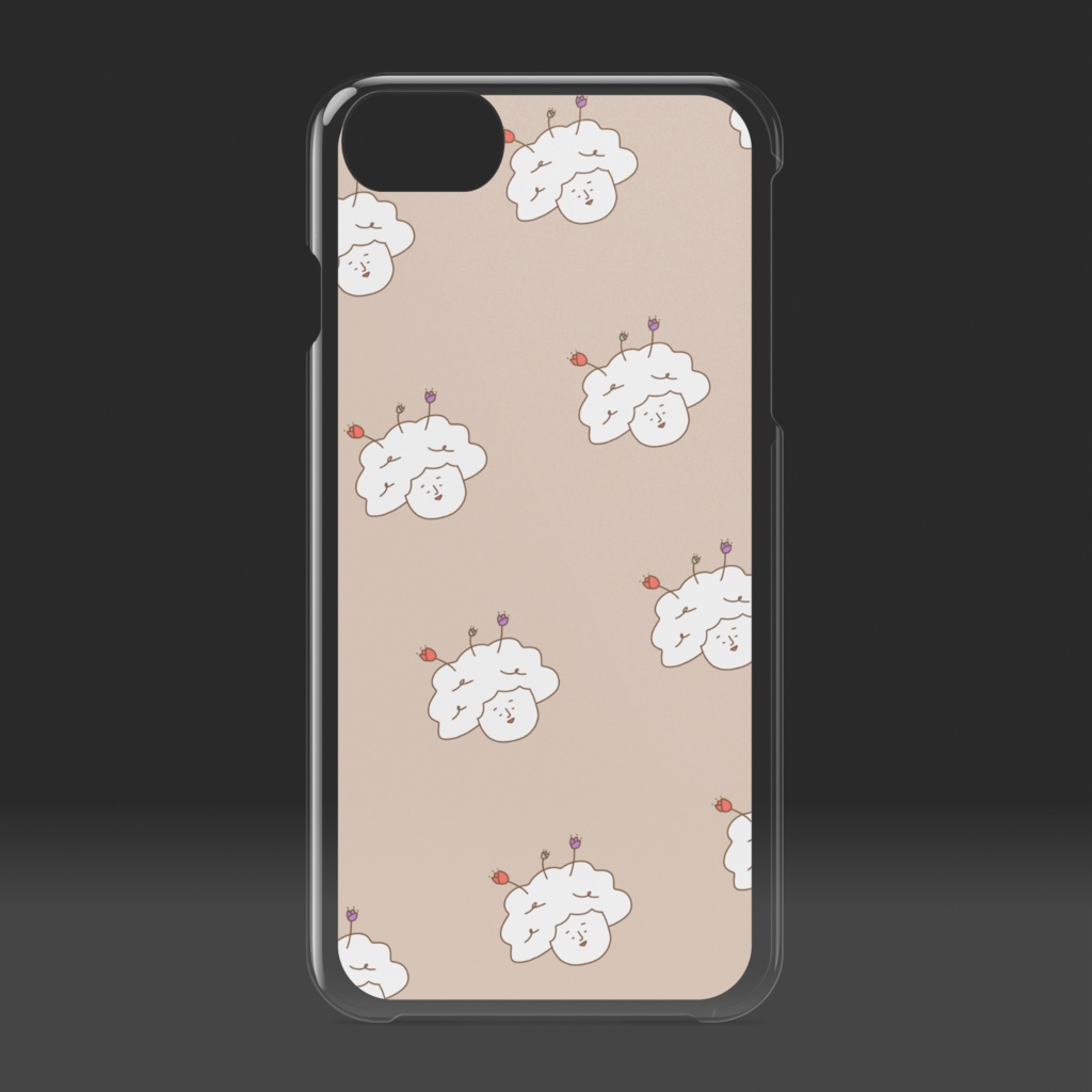 脳内お花畑iPhoneケースbrown