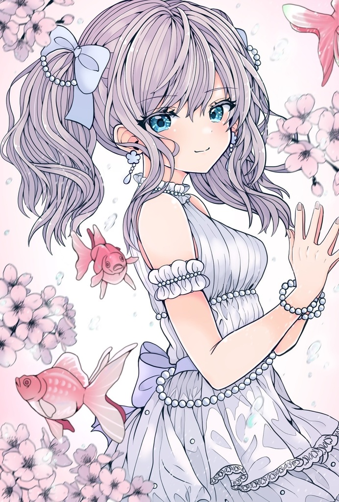ポスカカード4枚セット（桜、藤、紫陽花、梔子）＋１〈ランダム〉