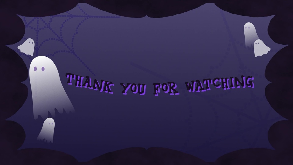 【フリー素材】おばけな待機画面&終了画面【Vtuberさん向け】