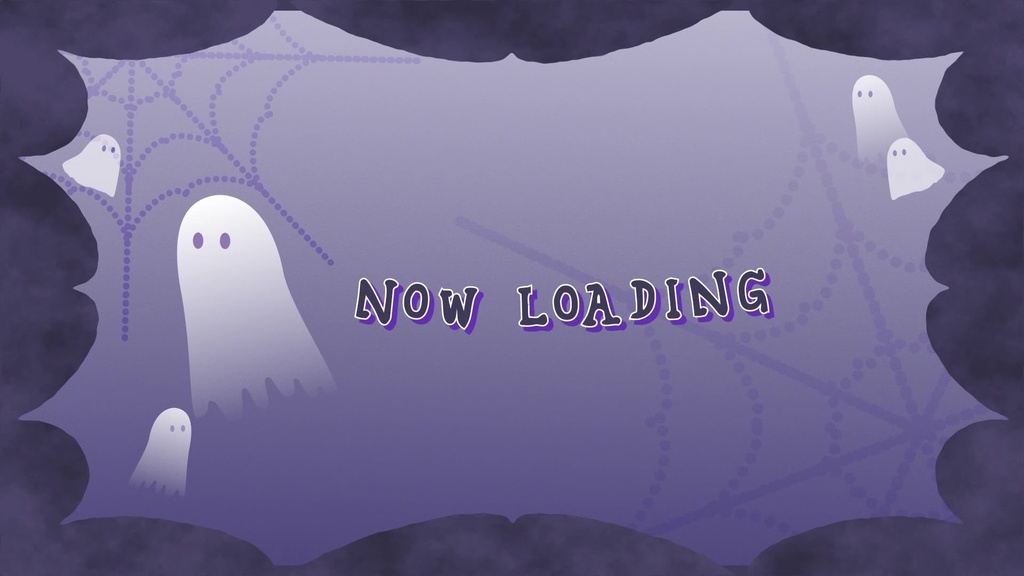 【フリー素材】おばけな待機画面&終了画面【Vtuberさん向け】