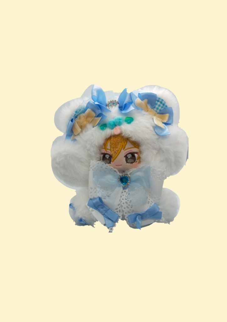【約10〜13cm】おすわり天使くまちゃん きぐるみ