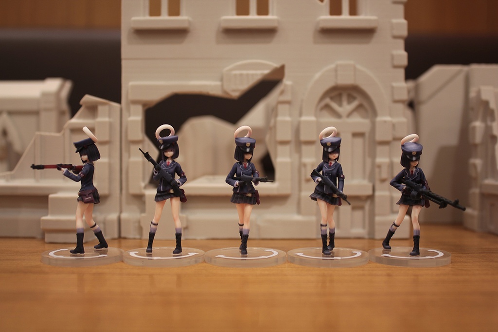 【フルカラー3Dプリントフィギュア】ブルーアーカイブ　モブ　ゲヘナ風紀委員会セット