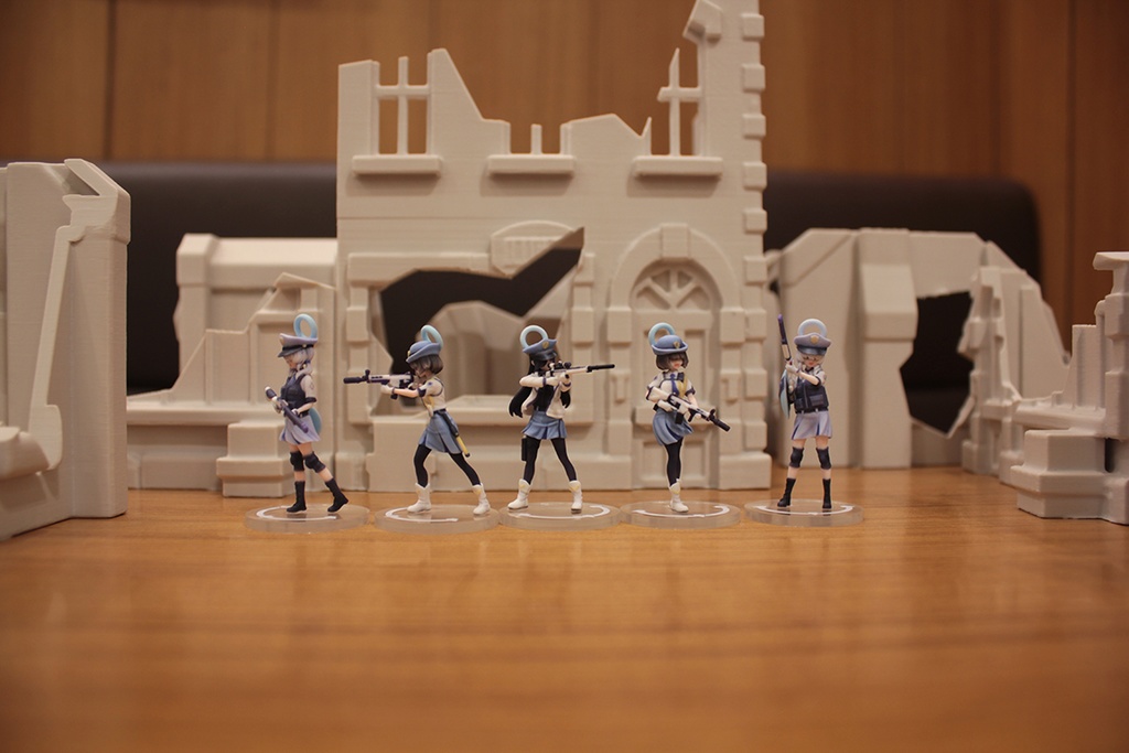 【フルカラー3Dプリントフィギュア】ブルーアーカイブ モブ ヴァルキューレセット