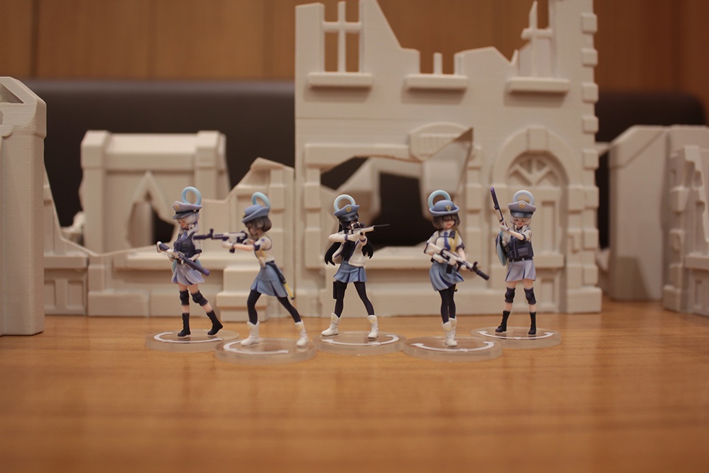 【フルカラー3Dプリントフィギュア】ブルーアーカイブ モブ ヴァルキューレセット