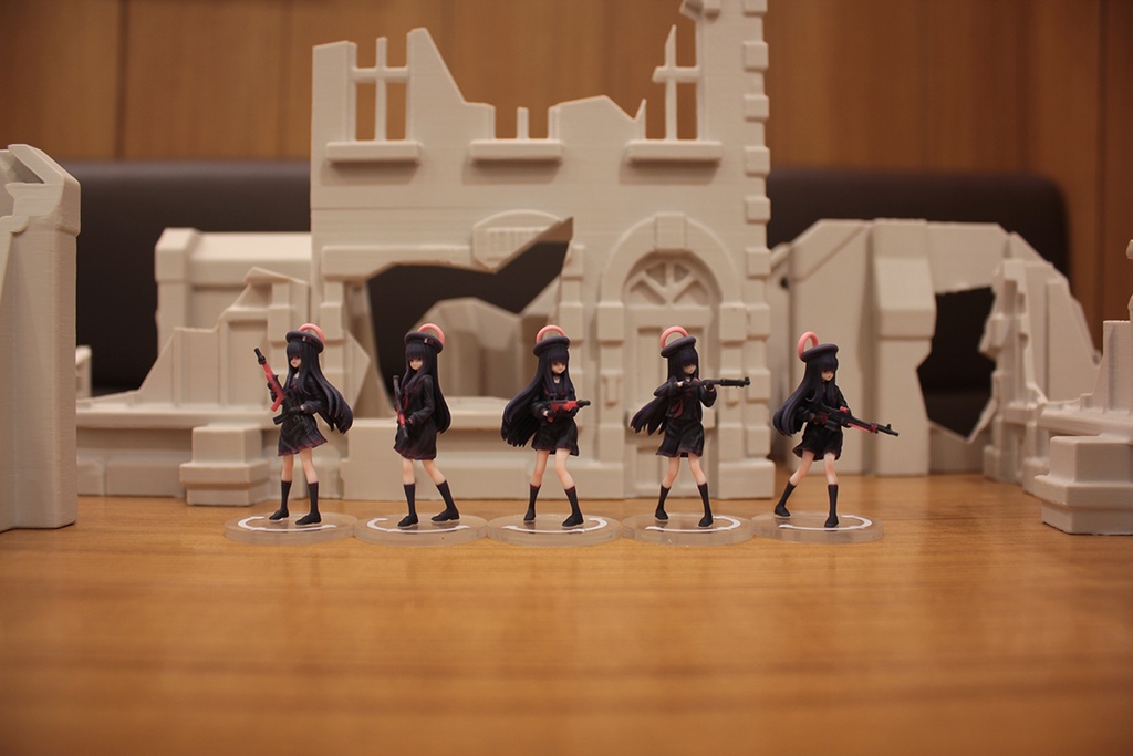 【フルカラー3Dプリントフィギュア】ブルーアーカイブ　モブ　トリニティ総合学園正義実現委員会セット