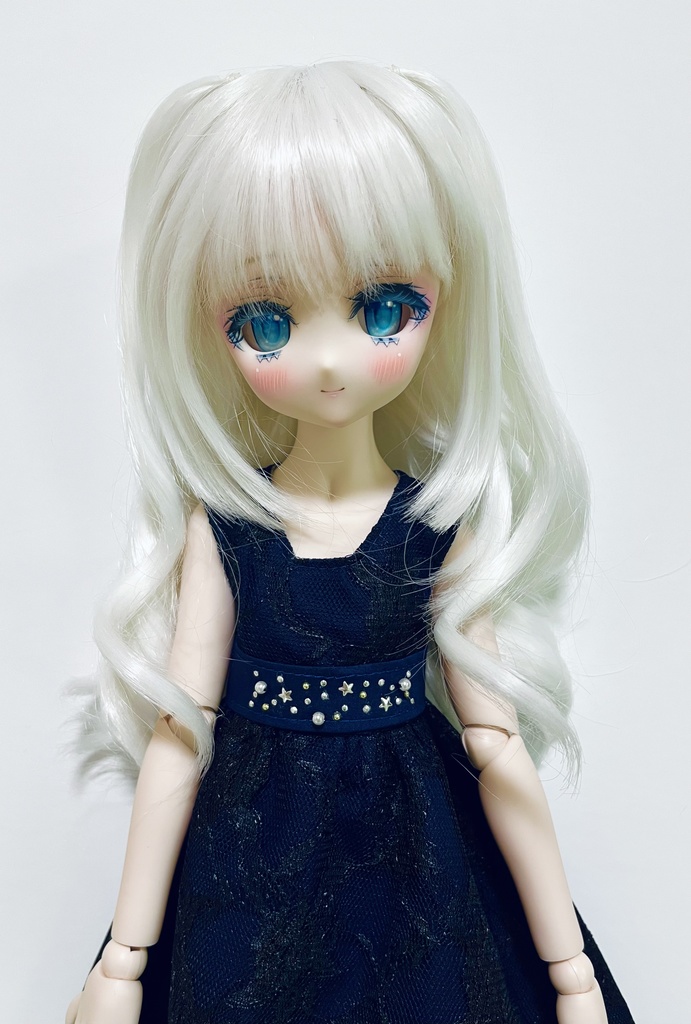 お呼ばれワンピース ネイビー×ブラック