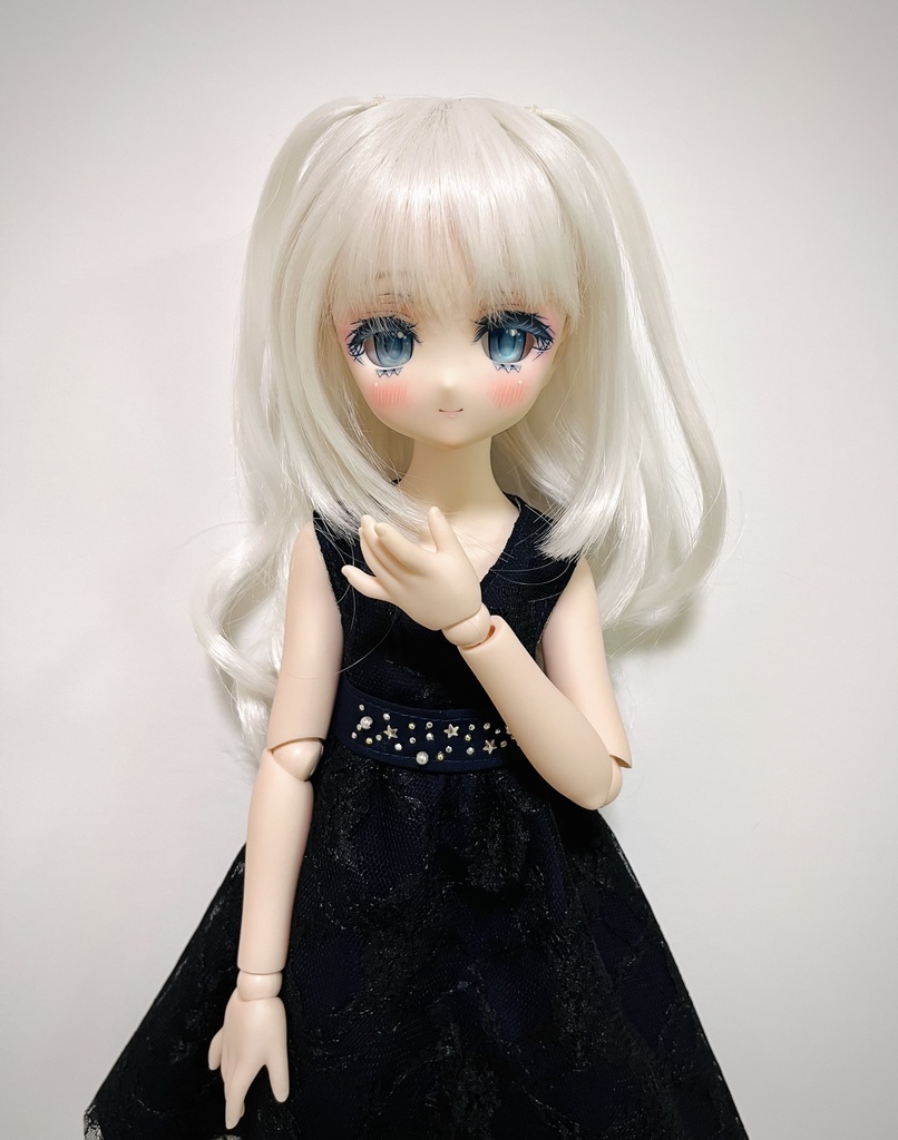 お呼ばれワンピース ネイビー×ブラック