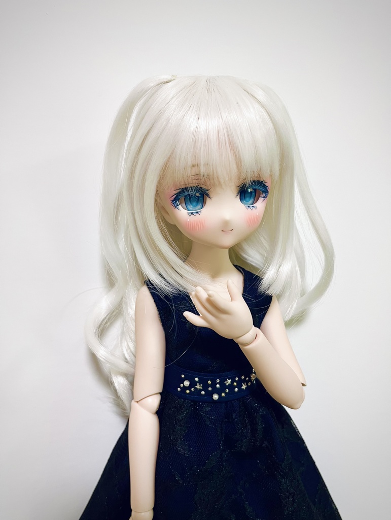 お呼ばれワンピース　ネイビー×ブラック