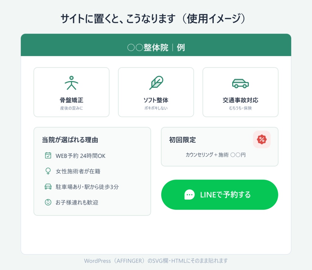 整体・治療院のためのアイコン素材 37種×4スタイル(SVG・商用可・色変え自由)