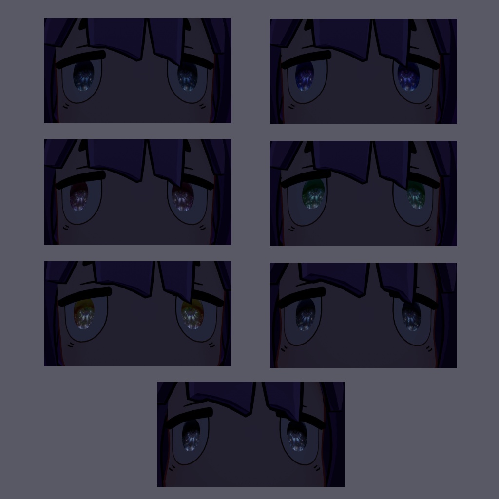 【るるこ -RuRuKo-対応】きらきらるるこアイテクスチャ・7カラー