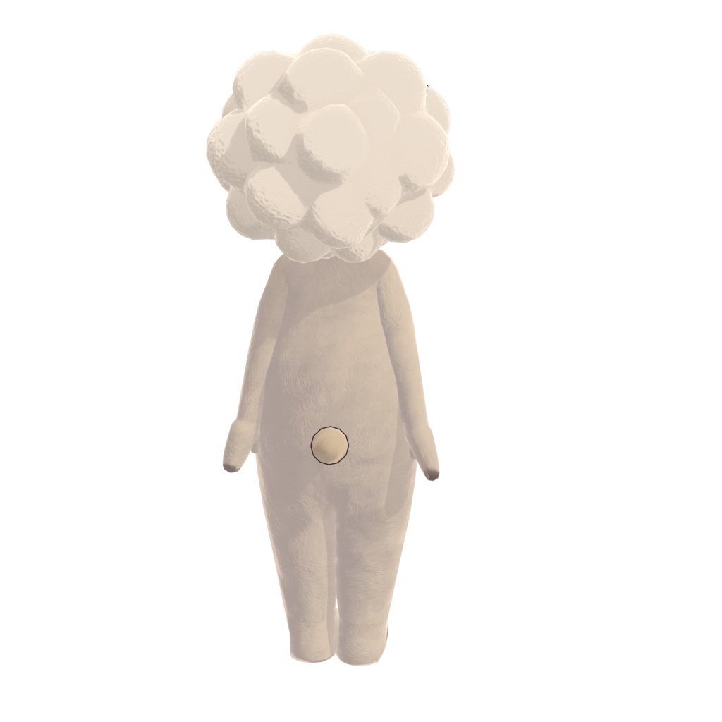 アフロ羊2頭身 /Afro Chibi Sheep