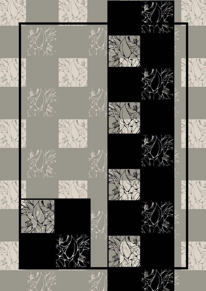 手描き飾り枠『草木花』