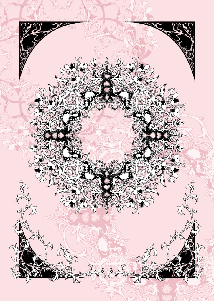 手描き飾り枠『春のお茶会』