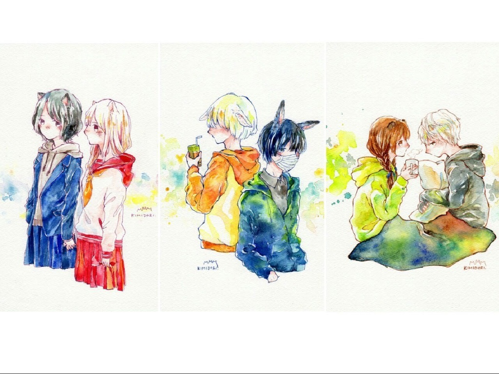 原画ふたごけもっこシリーズ　額なし