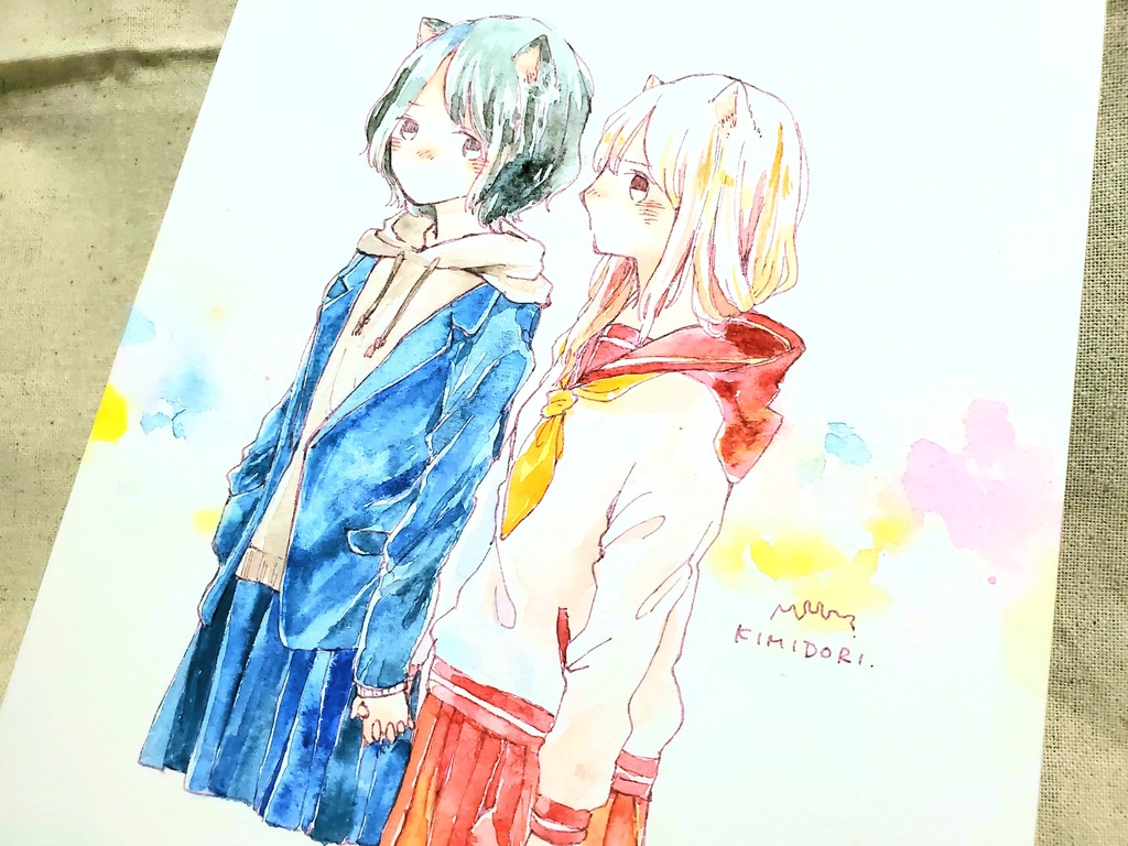 原画ふたごけもっこシリーズ 額なし