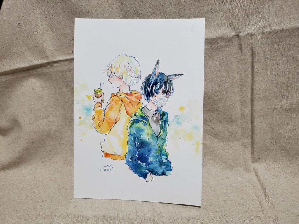 原画ふたごけもっこシリーズ 額なし