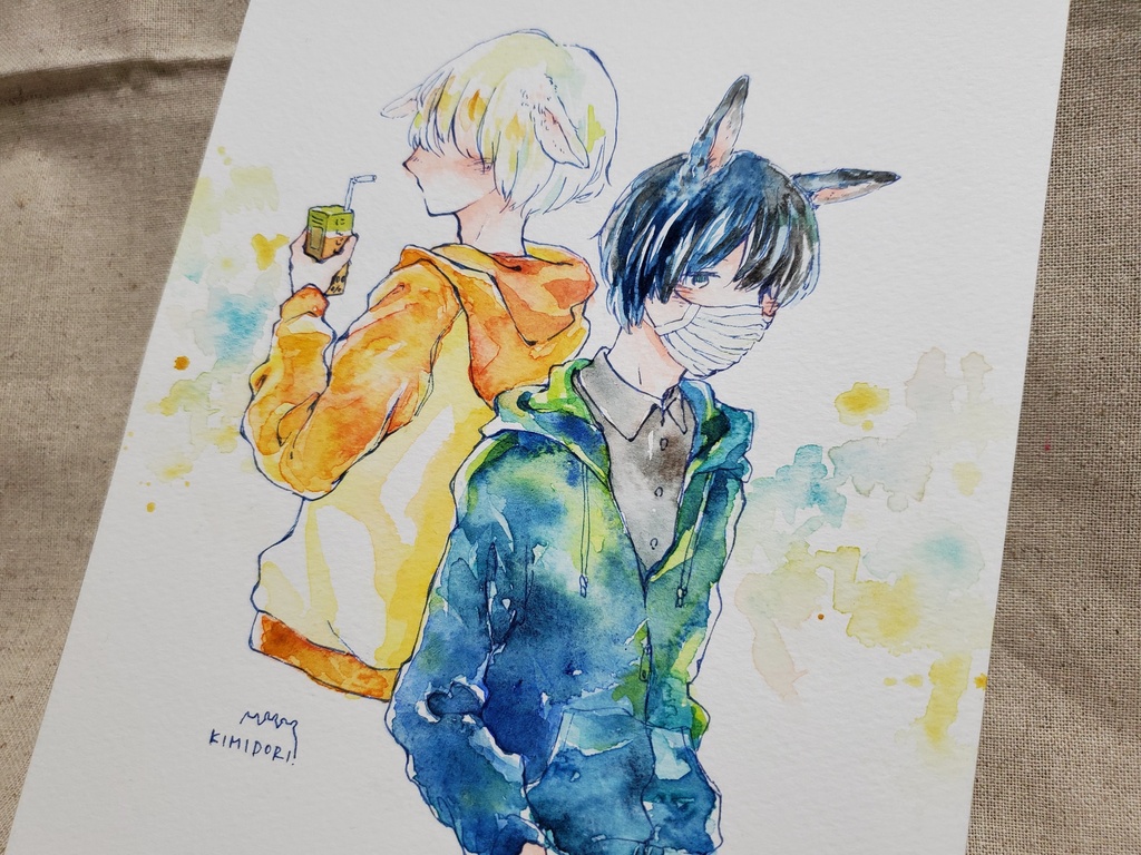 原画ふたごけもっこシリーズ 額なし