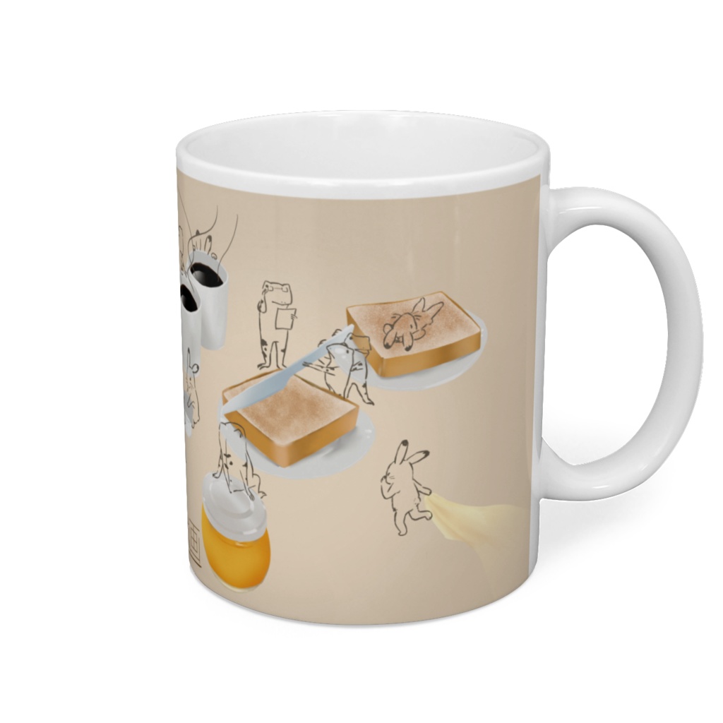 朝食戯画マグカップ