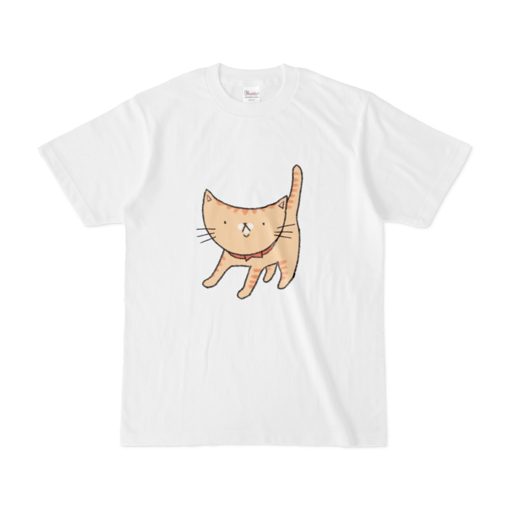 猫じゃないよ「にぇこ」だよTシャツ(白)