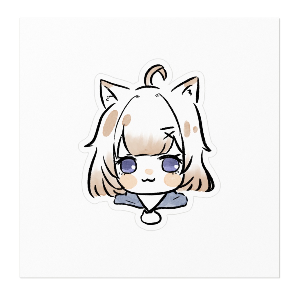 「ぽやっとちかちゃん」ステッカー