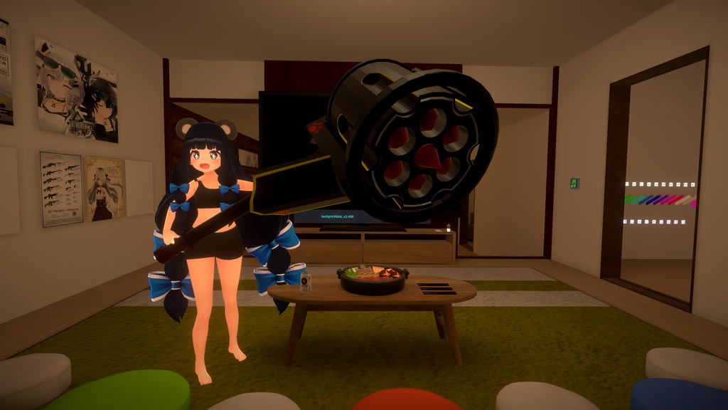 【VRC向け】リボルバーハンマー(装備設定、爆破設定説明あり)