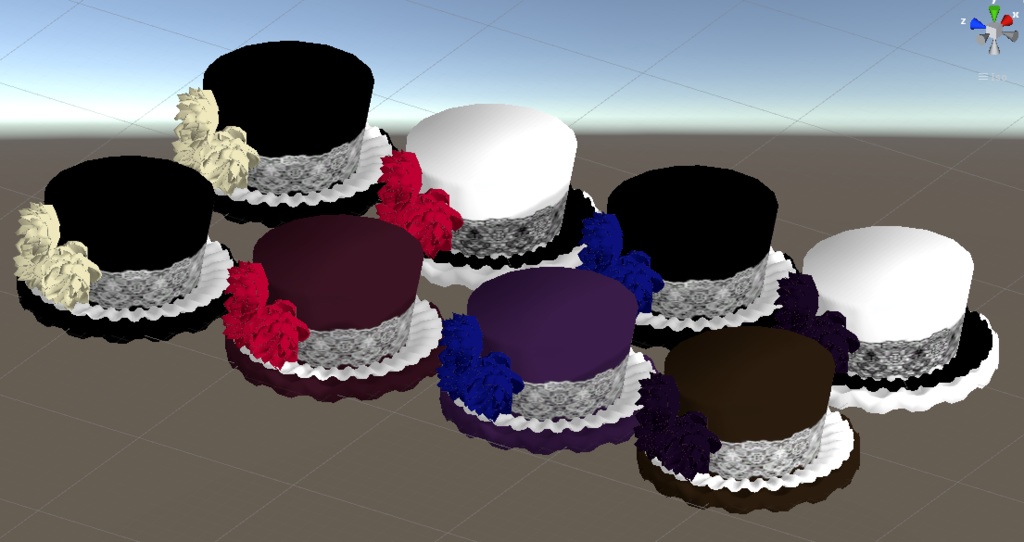 花付きレースのシルクハット(VRC用アクセ)