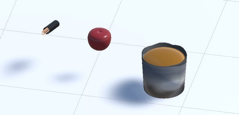 【VRC想定】りんご飴作成ギミック(りんご飴モデル含・Quest対応・2019動作確認済)