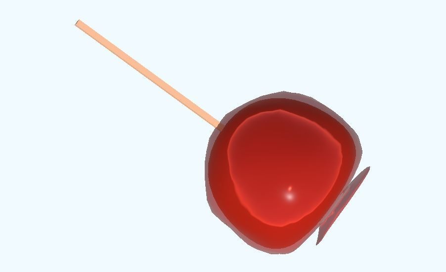 【VRC想定】りんご飴作成ギミック(りんご飴モデル含・Quest対応・2019動作確認済)