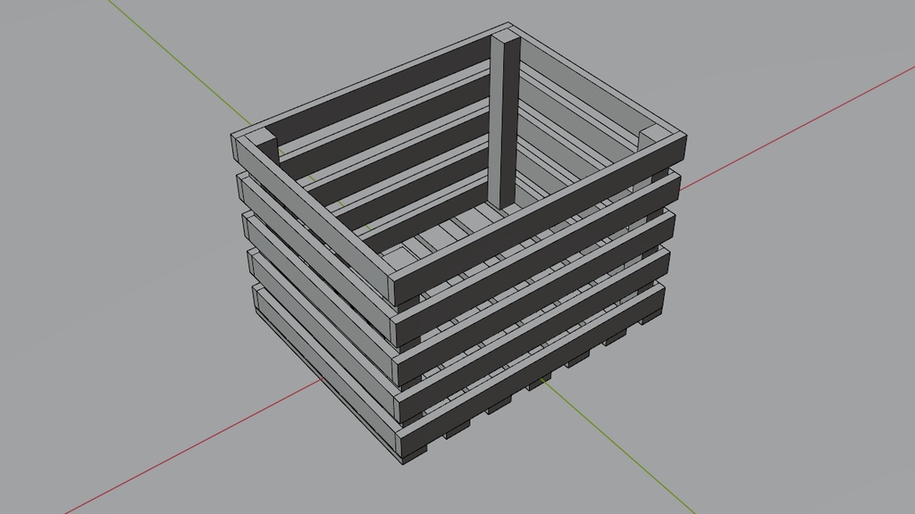 シンプルな木箱(木製クレート)