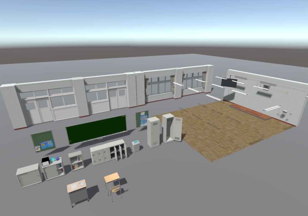 光の差す教室 - Japanese Classroom Pack for VRChat / Unity -