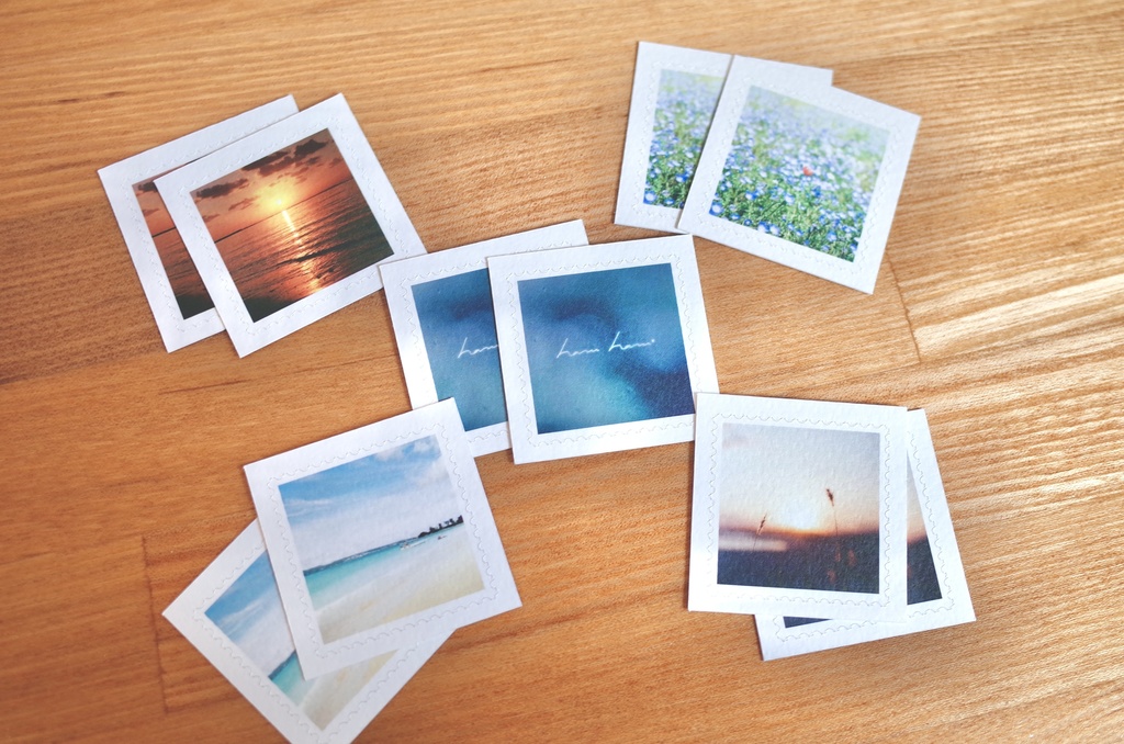 切手風シール(5種×2枚)