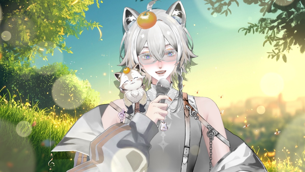 【Live2D Model】 Red Panda Premade Model 【White Ver.】【Live2Dモデル】