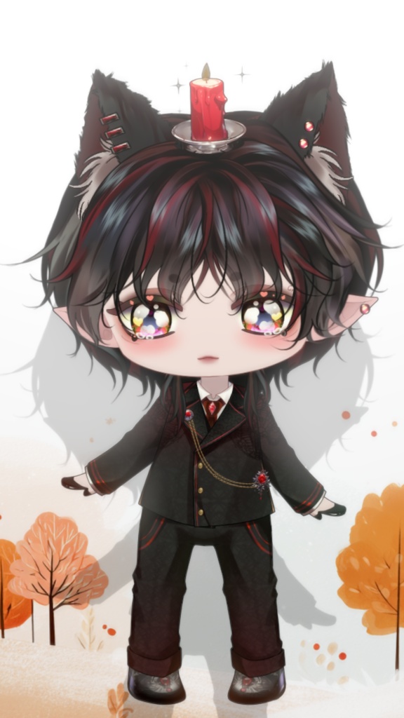 【Live2D Model】 Gray Wolf Premade Model 【Blue Ver.】【Live2Dモデル】